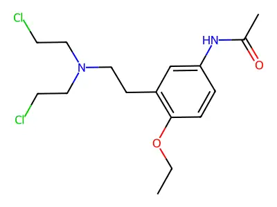 Acetanilide, 3'-(2-(bis(2-chloroethyl)amino)ethyl)-4'-ethoxy- structure