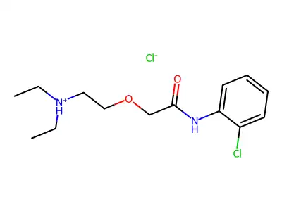 Acetanilide, 6'-chloro-2-(2-(diethylamino)ethoxy)-, hydrochloride structure