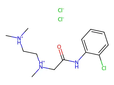 Acetanilide, o-chloro-2-(methyl(2-(dimethylamino)ethyl)amino)-, dihydrochloride structure