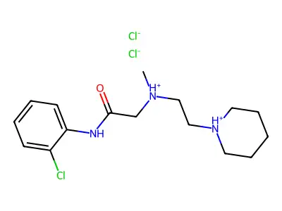 Acetanilide, o-chloro-2-(methyl(2-(piperidino)ethyl)amino)-, dihydrochloride structure