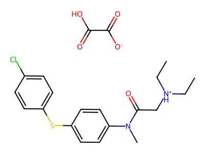 Acetanilide, 4'-(p-chlorophenylthio)-2-(diethylamino)-N-methyl-, oxalate structure