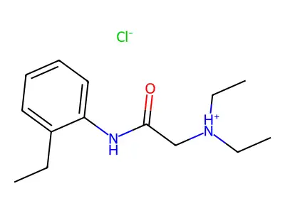 2-(Diethylamino)-N-(2-ethylphenyl)ethanimidic acid--hydrogen chloride (1/1) structure