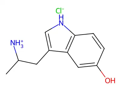 3-(2-Aminopropyl)-1H-indol-5-ol--hydrogen chloride (1/1) structure