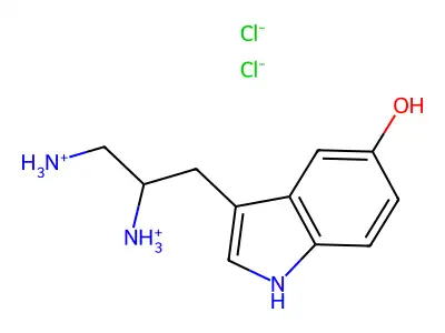 3-(2,3-Diaminopropyl)-1H-indol-5-ol--hydrogen chloride (1/2) structure
