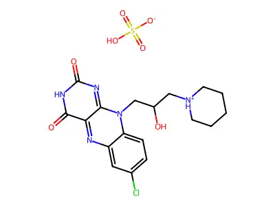 Isoalloxazine, 7-chloro-10-(2-hydroxy-3-piperidinopropyl)-, sulfate structure