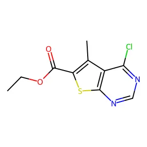Ethyl 4-chloro-5-methylthieno[2,3-d]pyrimidine-6-carboxylate structure