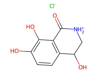 3,4-Dihydroisoquinoline-1,4,7,8-tetrol--hydrogen chloride (1/1) structure