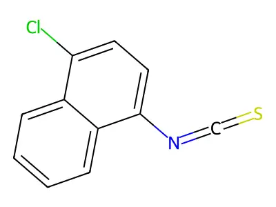 Isothiocyanic acid, 4-chloro-1-naphthyl ester structure