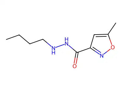 3-Isoxazolecarboxylic acid, 5-methyl-, 2-butylhydrazide structure