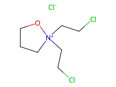 2,2-Bis(2-chloroethyl)-1,2-oxazolidin-2-ium chloride structure