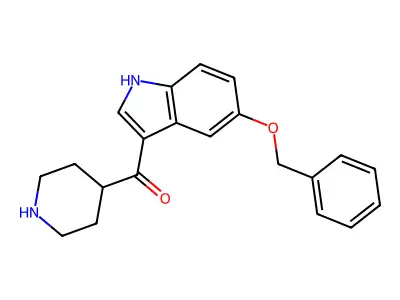 Ketone, 5-benzyloxy-3-indolyl 4-piperidyl structure
