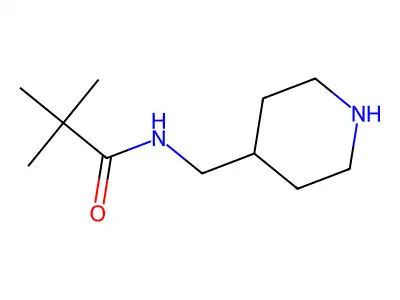 2,2-dimethyl-N-(piperidin-4-ylmethyl)propanamide structure