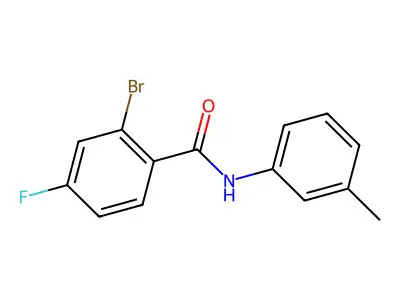2-bromo-4-fluoro-N-(3-methylphenyl)benzamide structure