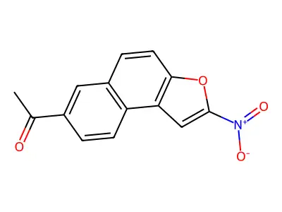 ETHANONE, 1-(2-NITRONAPHTHO(2,1-b)FURAN-7-YL)- structure