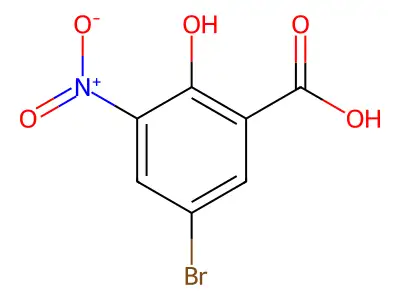 5-Bromo-3-nitrosalicylic acid structure
