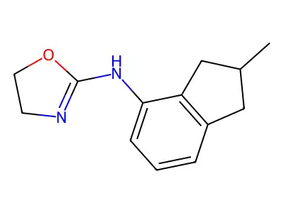 4-Indanamine, 2-methyl-N-(2-oxazolinyl)- structure
