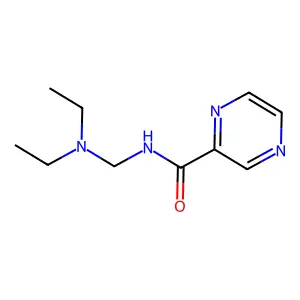 Pyrazinecarboxamide, N-((diethylamino)methyl)- structure