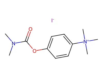 Ammonium, (p-hydroxyphenyl)trimethyl-, iodide, dimethylcarbamate (ester) structure