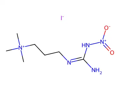 Ammonium, (3-(3-nitroguanidino)propyl)trimethyl-, iodide structure