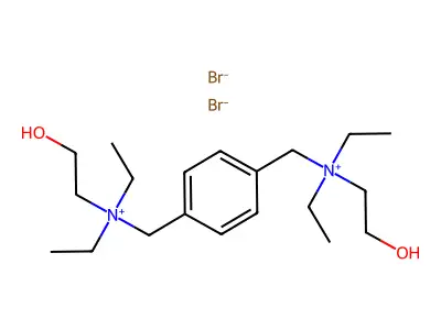 Ammonium, (p-phenylenedimethylene)bis(diethyl(2-hydroxyethyl)-, dibromide structure