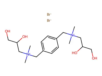 Ammonium, (p-phenylenedimethylene)bis((2,3-dihydroxypropyl)dimethyl-, dibromide structure