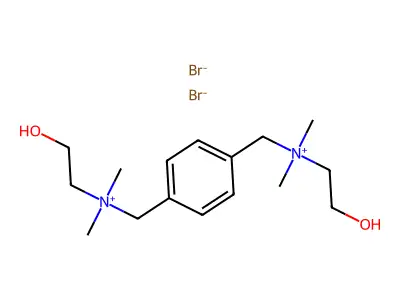 Ammonium, (p-phenylenedimethylene)bis((2-hydroxyethyl)dimethyl-, dibromide structure