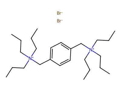 Ammonium, (p-phenylenedimethylene)bis(tripropyl-, dibromide structure