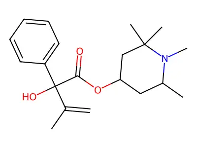 1,2,2,6-Tetramethylpiperidin-4-yl 2-hydroxy-3-methyl-2-phenylbut-3-enoate structure