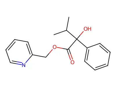 (Pyridin-2-yl)methyl 2-hydroxy-3-methyl-2-phenylbutanoate structure