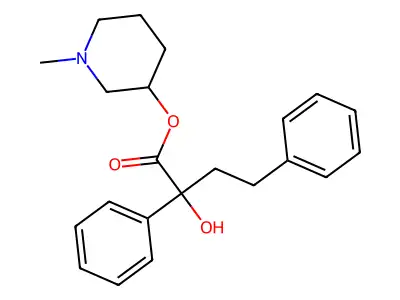 Mandelic acid, alpha-phenethyl-, 1-methyl-3-piperidyl ester structure