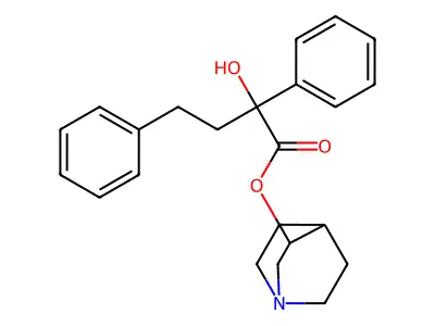 Mandelic acid, alpha-phenethyl-, 3-quinuclidinyl ester structure