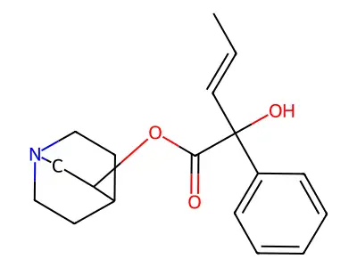 1-Azabicyclo[2.2.2]octan-3-yl 2-hydroxy-2-phenylpent-3-enoate structure