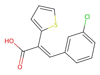 3-(3-Chlorophenyl)-2-thiophen-2-ylprop-2-enoic acid structure