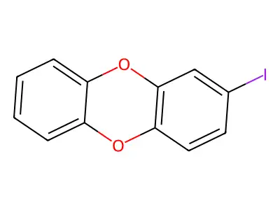 2-Monoiododibenzo-P-dioxin structure