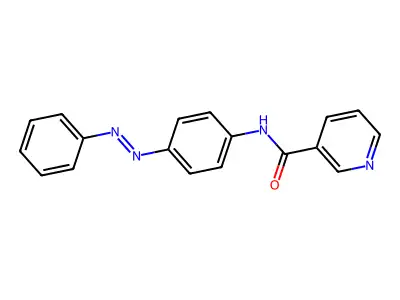 N-{4-[(E)-phenyldiazenyl]phenyl}pyridine-3-carboxamide structure