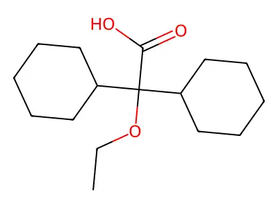 Acetic acid, dicyclohexylethoxy- structure