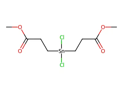 Bis(beta-carbomethoxyethyl)tin dichloride structure