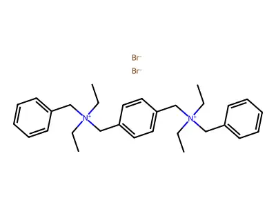 Ammonium, (p-phenylenedimethylene)bis(benzyldiethyl-, dibromide structure