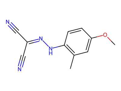 Malononitrile, (4-methoxy-2-methylphenyl)hydrazono- structure