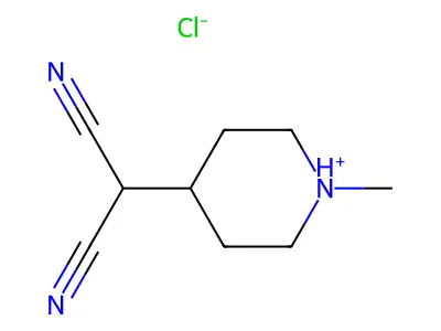 (1-Methylpiperidin-4-yl)propanedinitrile--hydrogen chloride (1/1) structure