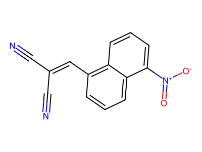 Malononitrile, (5-nitro-1-naphthyl)methylene- structure