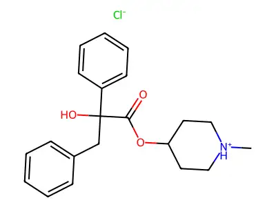 Mandelic acid, alpha-benzyl-, 1-methyl-4-piperidyl ester, hydrochloride structure