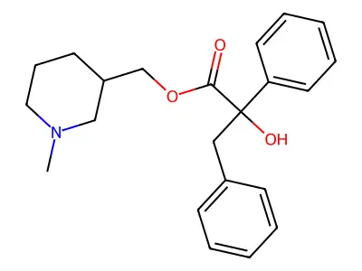 (1-Methylpiperidin-3-yl)methyl 2-hydroxy-2,3-diphenylpropanoate structure