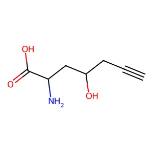 (2S,4R)-2-amino-4-hydroxyhept-6-ynoic acid structure