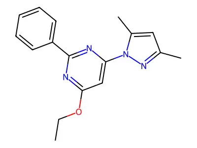 4-(3,5-Dimethyl-1H-pyrazol-1-yl)-6-ethoxy-2-phenylpyrimidine structure