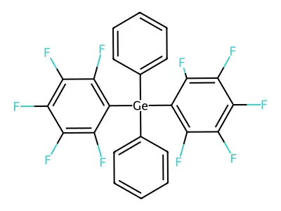 Bis(pentafluorophenyl)diphenylgermane structure