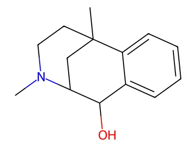 2,6-Methano-3-benzazocine, 1,2,3,4,5,6-hexahydro-3,6-dimethyl-1-hydroxy- structure