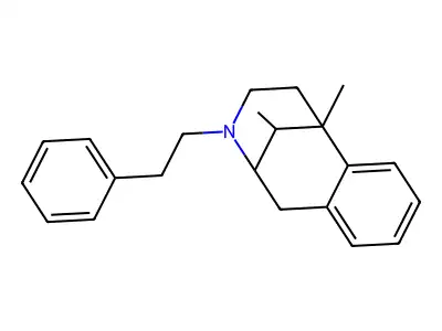 6,11-Dimethyl-3-(2-phenylethyl)-1,2,3,4,5,6-hexahydro-2,6-methano-3-benzazocine structure
