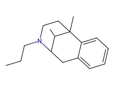 2,6-Methano-3-benzazocine, 1,2,3,4,5,6-hexahydro-6,11-dimethyl-3-propyl- structure
