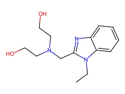 2-[(1-Ethylbenzimidazol-2-yl)methyl-(2-hydroxyethyl)amino]ethanol structure